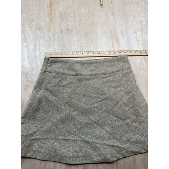 Gap Stretch Mini Skirt Wool Blend Size 6 Beige Lined Zip Up - Picture 5 of 6